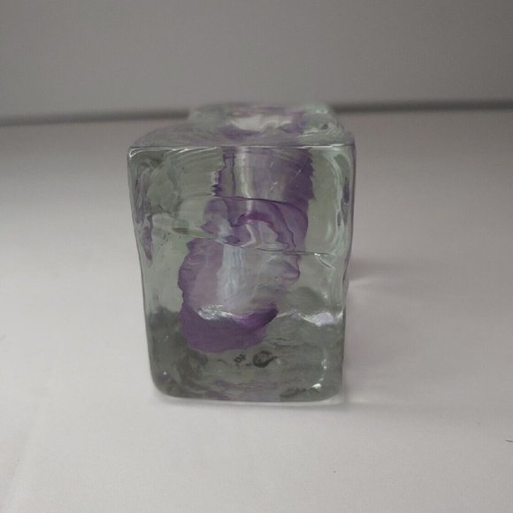 Kerry Glass Ireland Swirled Glass Candle Stick Holder (tapered Candle) 2”x2x1” - Picture 6 of 7